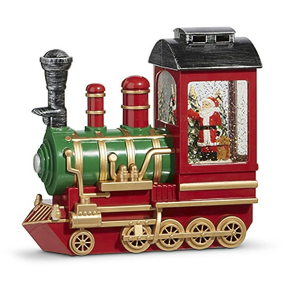 Holiday Water Lanterns 2023 8.75" Santa And Cardinal Musical Lighted Water Train