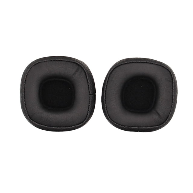 Injueey Par de almohadillas para los oídos Auriculares montados en la cabeza Almohadillas para los oídos Esponja Orejera Reemplazo de Relojes inteligentes Negro