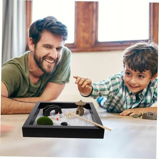 LOVEVERZen Sand Garden for Desk with Rake Rocks and Figures