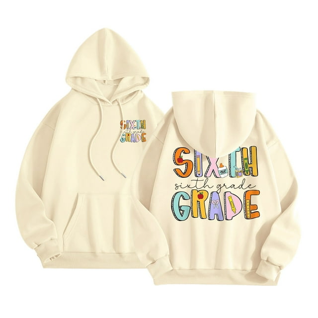Chandail à Capuche pour Femmes avec Graphique Enseignant Manches Longues Design Quotidien Décontracté et Confortable pour Automne et Hiver