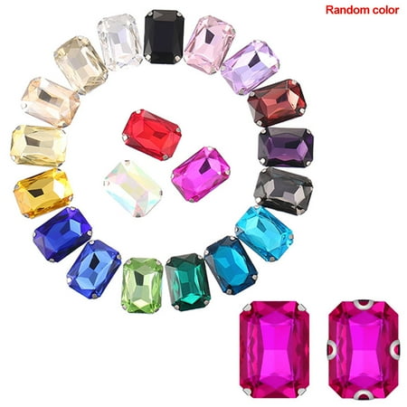 

Craft Crystal Dress Mixed Color Rhinestone Glass Wedding With Claw DIY Diamond