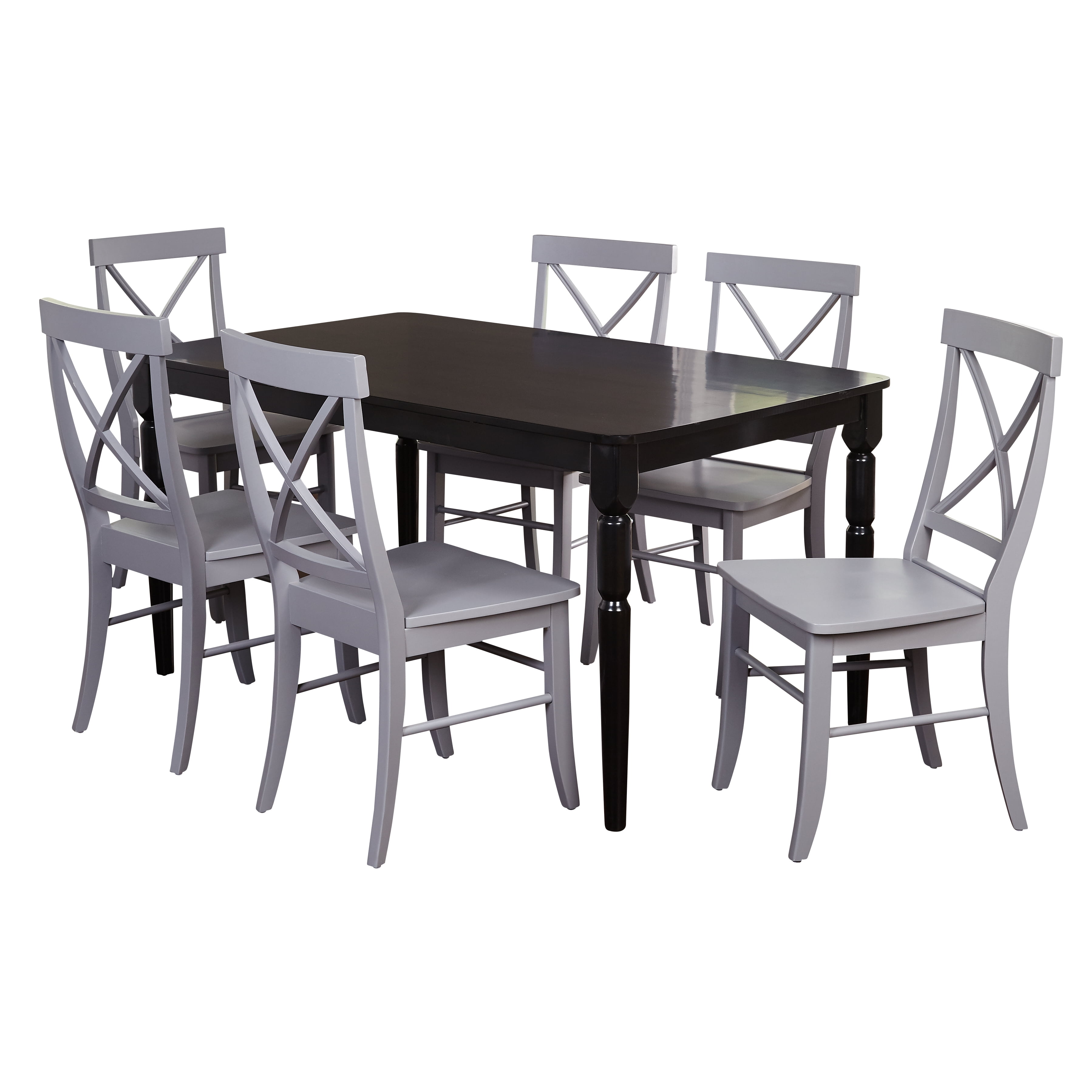 Albury Dining Chairs, Rubberwood Cross Back, Brown/Multiple Colors (Set of 2)