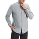 thumbnail image 4 of CAMISA DE NEGOCIO OXFORD DE MANGA LARGA PARA HOMBRES CON CUELLO BOTÓN REGULAR FIT S GRIS, 4 of 5
