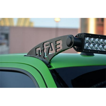 N-Fab by RealTruck Windshield Mount Textured Black 2.50 In Led Light Bars Compatible with Bracket 2007-2017 Jeep Wrangler JK 4/2 Door