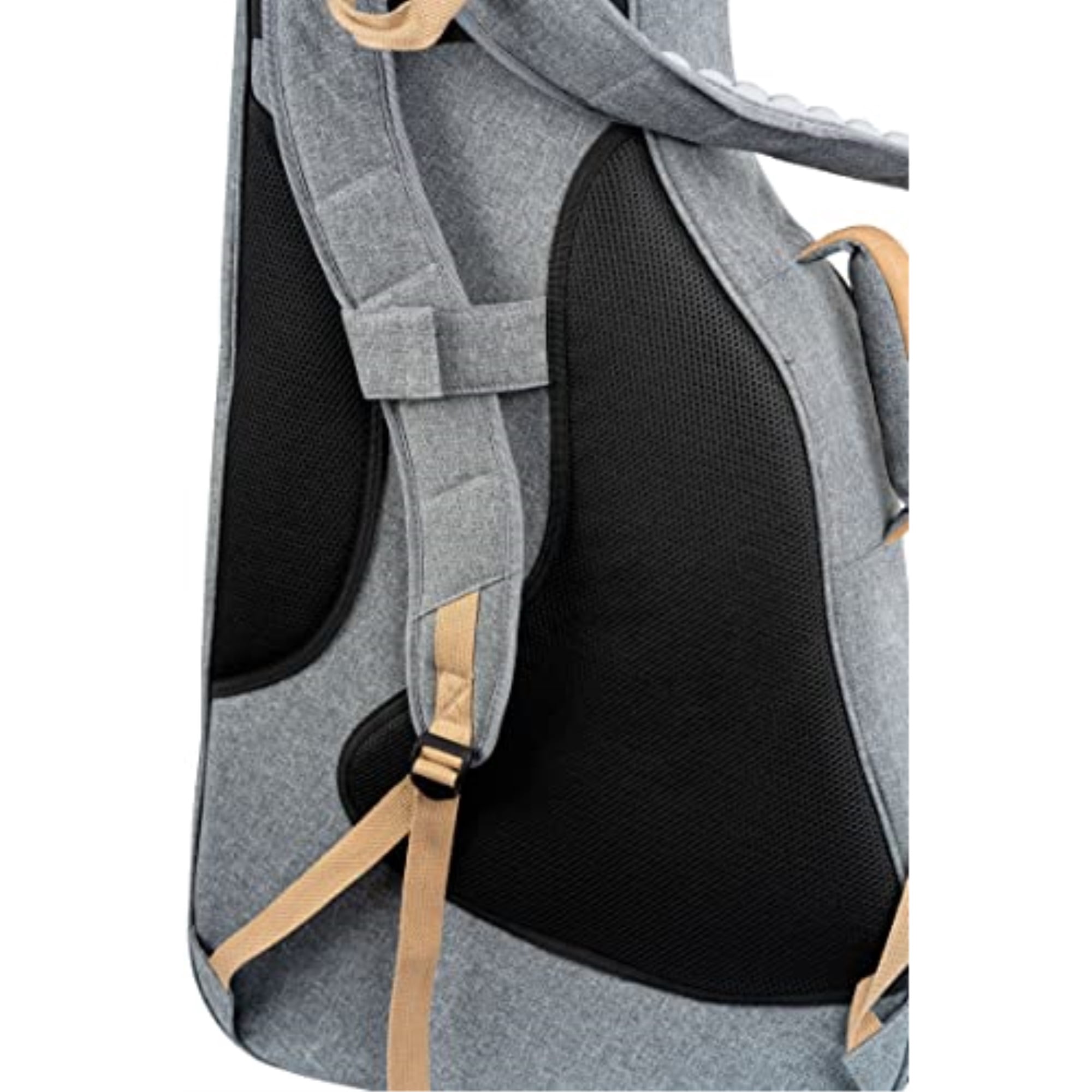 Acoustic Dreadnought Guitar Premium Deluxe Bag - 20 mm Soft Padding - 2 Accessory Pockets - Grey