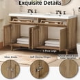 thumbnail image 4 of Christopher Knight Home 60" Bathroom Vanity with Double Sink, Large Storage, 2 Tip-Out Trays, 4 Soft-Close Doors, Wood, 4 of 8