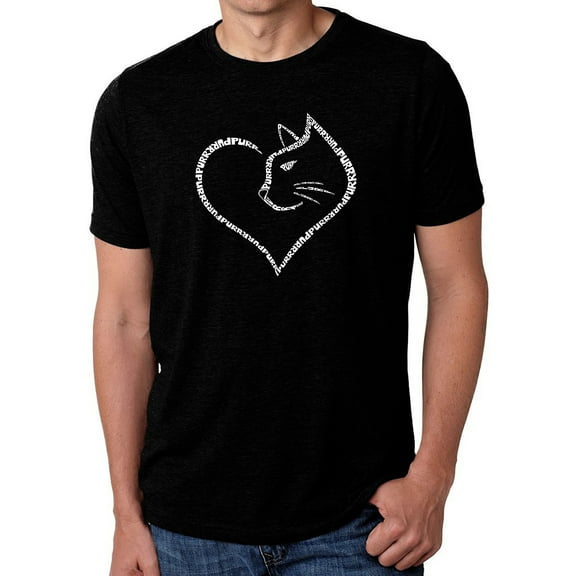 Cat Heart - Men's Premium Blend Word Art T-Shirt