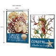 thumbnail image 3 of Coral Impressions Beach Seashell Seahorse Wall Sign Metal Coastal Island Decor Set of 2, 3 of 5