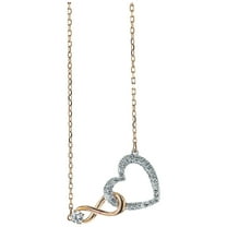 Swarovski Women's Two-Toned Crystal Heart Infinity Pendant Necklace