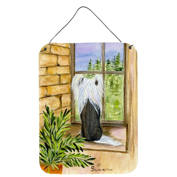 Carolines Treasures SS8121DS1216 Chinese Crested Aluminium Metal Wall or Door Hanging Prints, 16" x 12", Multicolor