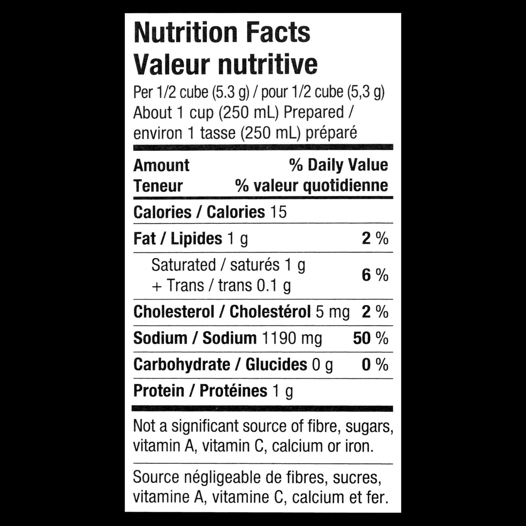 Bouillon de boeuf en cubes Knorr d'Unilever 63 g, 6 cubes
