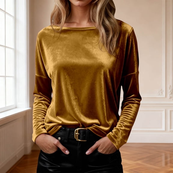 And Summer High End Velvet Top Round Neck Loose Light Unique And Versatile T Shirt
