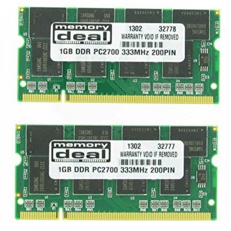 Acer Ddr Sodimm Memory - 2GB (2x1GB) DDR SODIMM (200 pin) 333Mhz DDR333 PC2700 LAPTOP MEMORY RAM