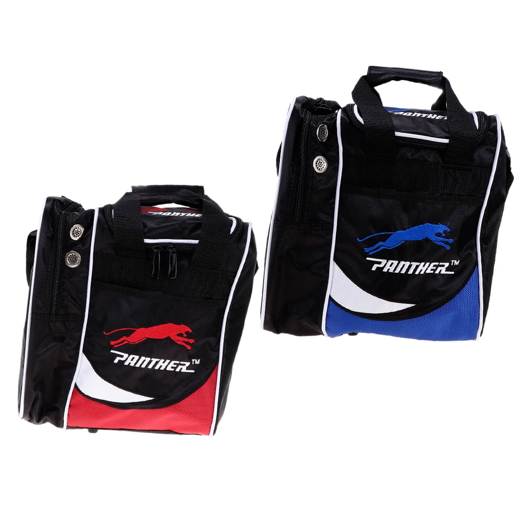Waterproof Bowling Ball Carrier Bag Single Ball Tote Bag Pocket black