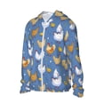 thumbnail image 2 of Pofeuu Chicken Family Print Sun Protection Outdoor Lightweight Full Zip UV Cooling Hoodie Long Sleeve Summer Clothing for Outdoor Hiking-3X-Large, 2 of 5