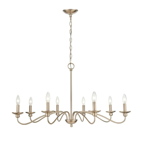 Millennium Lighting Inc Millennium Lighting Delvona 8-Light Chandelier in Modern Gold or Matte Black Modern Gold