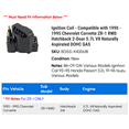 thumbnail image 2 of Ignition Coil - Compatible with 1990 - 1995 Chevy Corvette ZR-1 RWD Hatchback 2-Door 5.7L V8 Naturally Aspirated DOHC GAS 1991 1992 1993 1994, 2 of 2