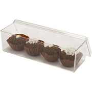 Pioneer Plastics 160C Clear Rectangular Plastic Container, 8.5 W x 2.625 D x 2.25 H, Pack of 12