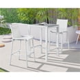 thumbnail image 2 of Meridian Furniture Nizuc Grey Wood Outdoor Patio Square Bar Table, 2 of 8