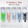 thumbnail image 2 of AIXMEET 1 Pair / 5 pairs No Tie Shoe Laces for adults, Elastic Shoe laces,shoelaces tieless, no tie shoelace for kids, 2 of 10
