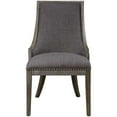 thumbnail image 1 of Uttermost Aidrian Chaise d'Appoint en Bois et Tissu en Gris, 1 of 8