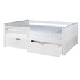 thumbnail image 3 of Camaflexi Twin Size Day Bed with Front Guard Rail & Drawers - Panel Headboard - White Finish, 3 of 4