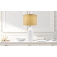 thumbnail image 5 of Cresswell Lighting 3-Way Quilted Ceramic Table Lamp with Natural Linen Drum Shade, 5 of 8