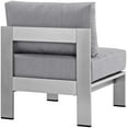 thumbnail image 4 of Modern Contemporary Urban Design Outdoor Patio Balcony Lounge Chair, Grey Gray, Metal Aluminum, 4 of 4