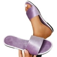 thumbnail image 4 of Slippers for Women,Men's And Summer Indoor Non Leisure Bathroom Soft Soled Slippers,Womens Slippers,Purple,8.5, 4 of 9