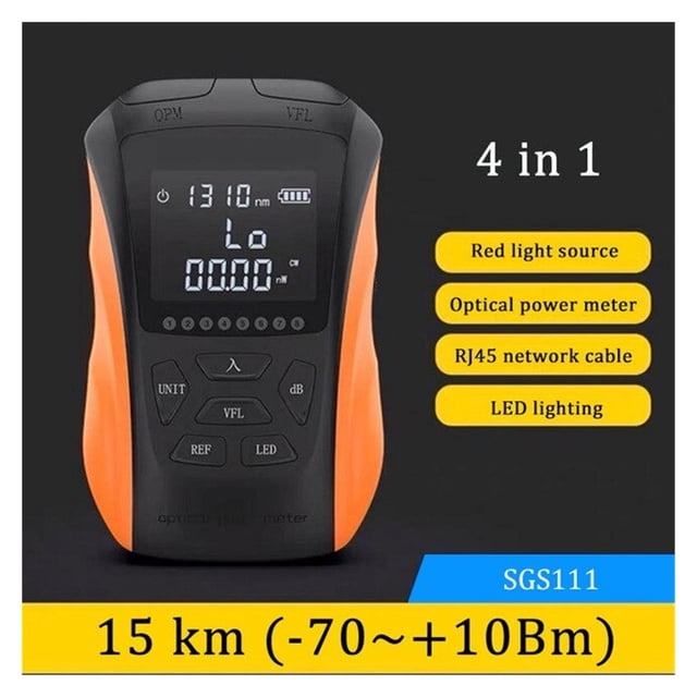 Mini 6 In 1 Optical Fiber Power Meter OPM Fiber Optical RJ45 Cable Tester Visual Fault Locator 30mw ,Test Precision