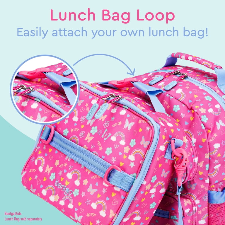 Bentgo Kids' 14.25" School Backpack - Rainbows and Butterflies