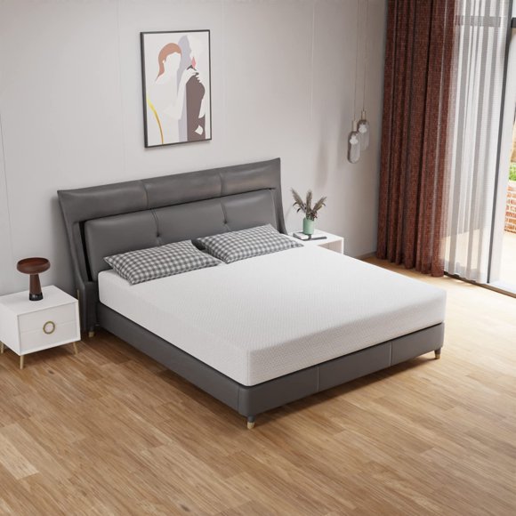 FDW Queen 10 Inch Medium-Firm Memory Foam Mattress, CertiPUR-US Certified, White