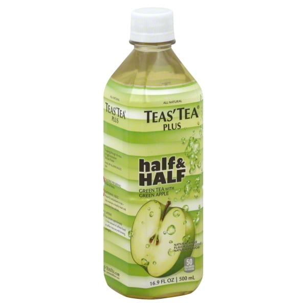 Teas Tea Plus Half Half Green Tea With Green Apple 16 9 Fl Oz