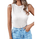 thumbnail image 3 of Camiseta de Tirantes para Mujer, Verano 2025, Informal, de Punto Acanalado, Ajustada, Básica, Texturizada, Sin Mangas, , Talla L, 3 of 7