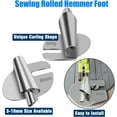 thumbnail image 3 of 4Pcs Universal Sewing Rolled Hem Presser Foot, 7/8/9/10mm Wide Rolled Hem Foot, Sewing Machine Presser Foot Hemmer Foot, Home Industrial Curved Scroll Hemmer Foot, 3 of 8
