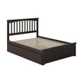 thumbnail image 6 of Mission Full Platform Bed with Matching Foot Board with Full Size Urban Trundle Bed in Espresso, 6 of 7