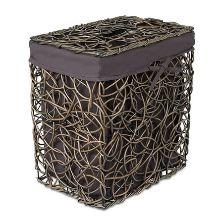 Birdrock Home Decorative Willow Laundry Hamper With Liner Woven