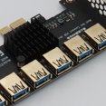 thumbnail image 3 of Adaptador De Tarjeta Vertical Ehuebsd PCI-E 1x 1 a 7 Riser Card Adapter, 3 of 7