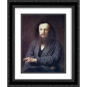 Ivan Kramskoy 2x Matted 20x24 Black Ornate Framed Art Print 'D. I. Mendeleev'
