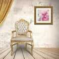 thumbnail image 3 of Stellar Designs Studio 20x20 Gold Ornate Wood Framed with Double Matting Museum Art Print Titled - Fuchsia and Gray Grid, 3 of 4