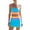 Z50Sky Blue, variant on High Waisted Bikini Sets for Women Modest Swimsuits Cute 3 Piece Bathing Suits Neon Swimwear with Skirt Black XL