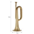 thumbnail image 3 of Muslady B Flat Bugle Call Trumpet Brass Cavalry Horn with Mouthpiece for School Band Cavalry Orchestra, 3 of 6