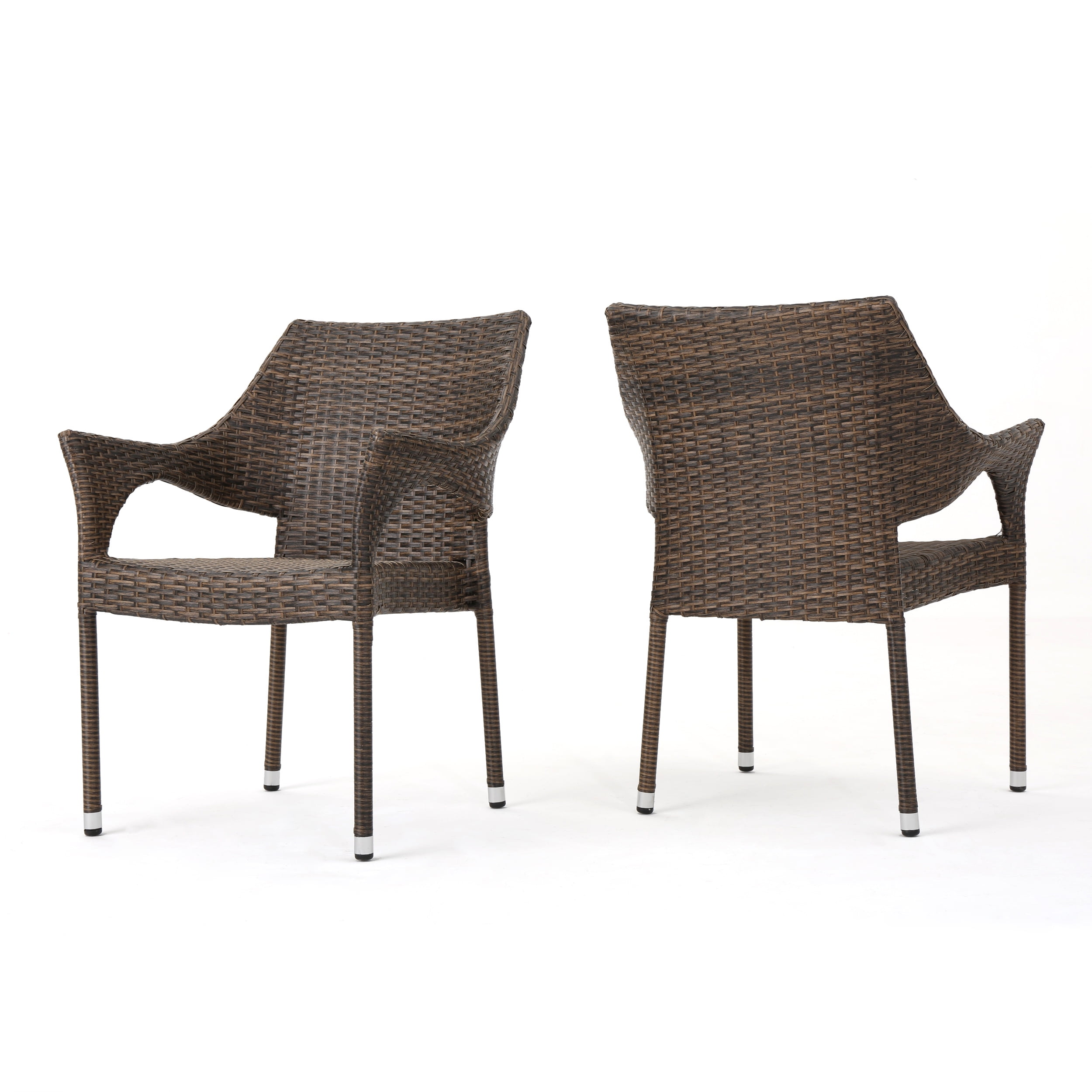 Montego Outdoor Wicker Stacking Chairs, Set of 2, Mix ...