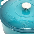 thumbnail image 4 of MegaChef 6.35 Quart Round Enameled Cast Iron Dutch Oven with Self Basting Lid in Light Blue, 4 of 8