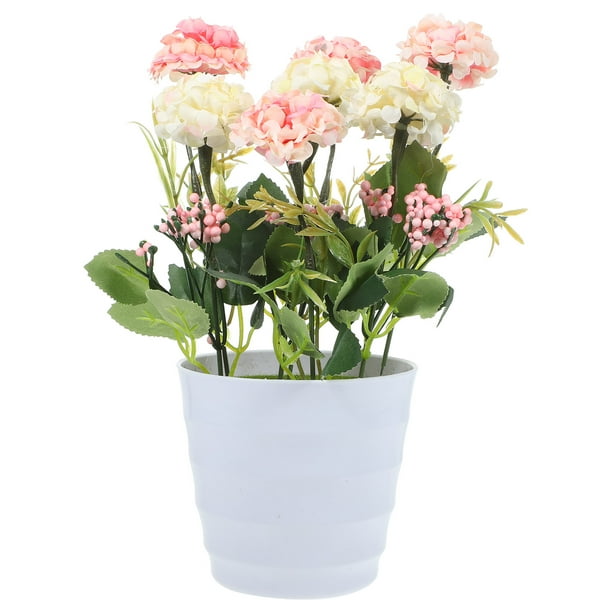 Planta en maceta realista, flor en maceta falsa, planta de imitación en maceta, bonsái de flores de imitación
