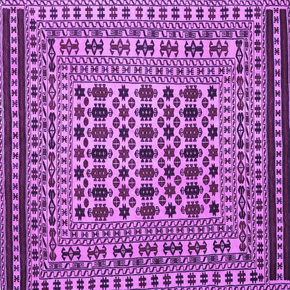 Ahgly Company Indoor Square Persian Purple Traditional Area Rugs, 6' Square