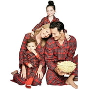Matching Family Pajamas Sets Plaid Printing Home Pajamas Outfit