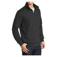 thumbnail image 4 of Mens 1/4 Zip Cotton/Poly Fleece Sweatshirt Graphite Heather Medium, 4 of 8