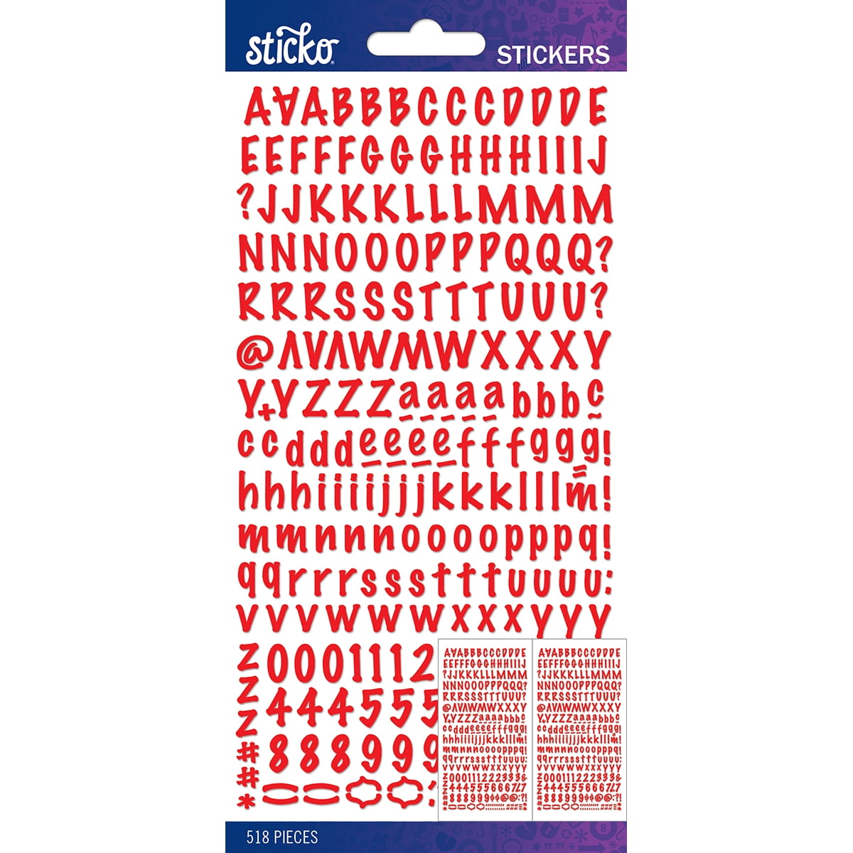 Sticko Alphabet StickersRed Marker Small