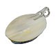 thumbnail image 2 of Paua Shell Big Pendants with Brass Pendant Setting Nickel Metal Color Colorful 59~75x34~40x12mm Hole: 4.5mm, 2 of 3